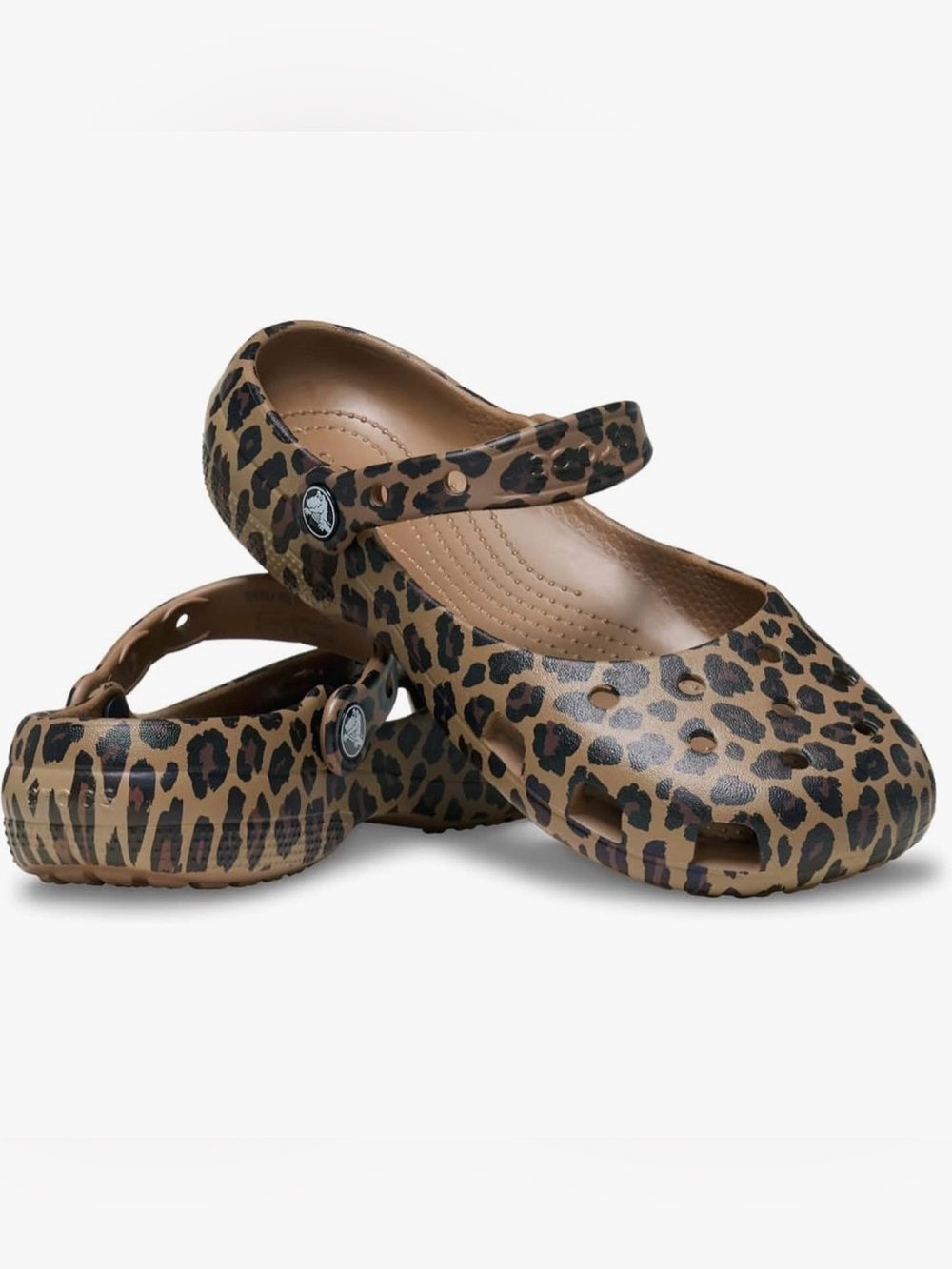 Leopard print CROCS — NEW